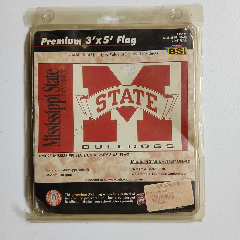 VTG Mississippi State Bulldogs 3x5 Flag BSI Premium Heavy Duty Polyester #95021